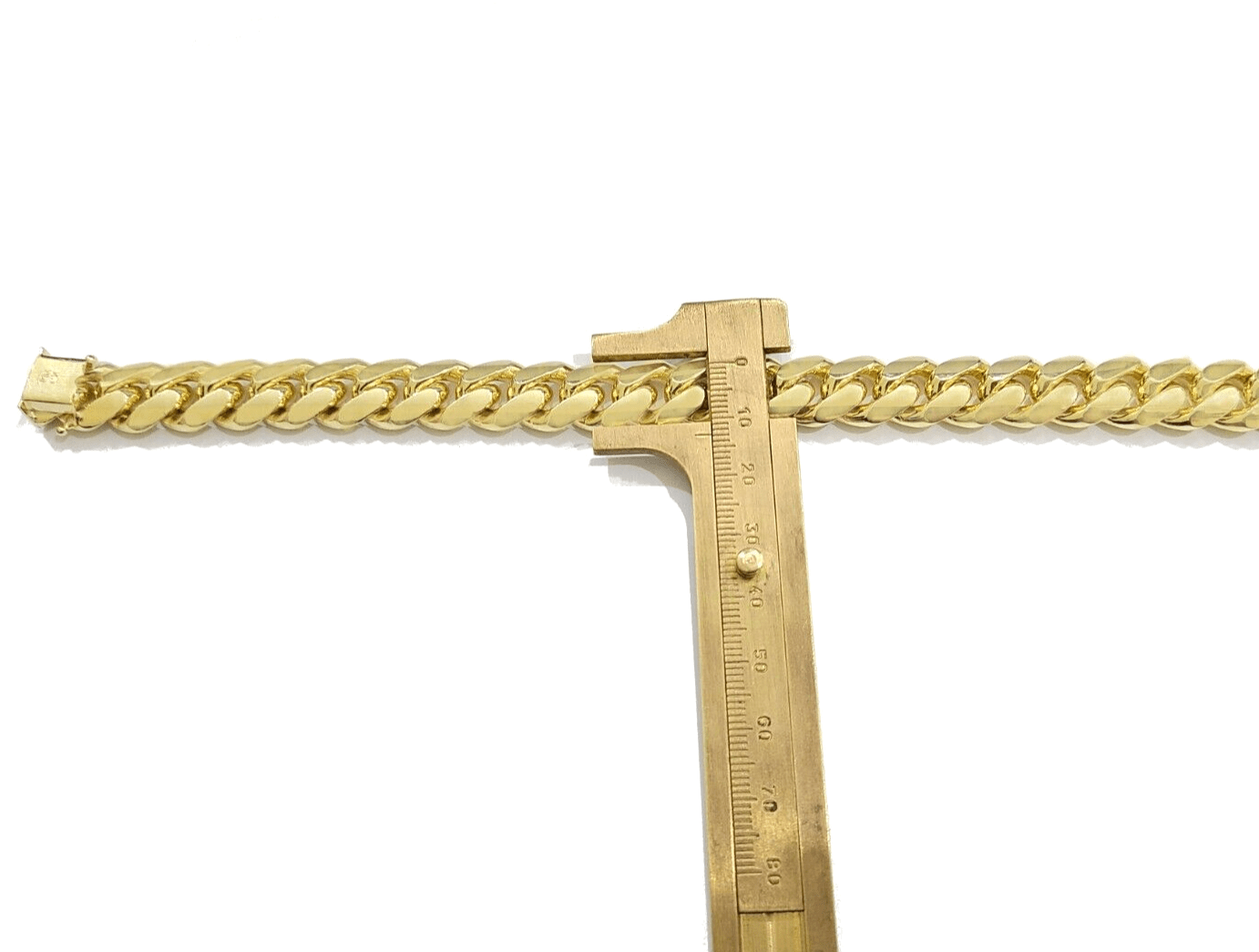 Real 14k Yellow Solid Gold 13mm Miami Cuban Bracelet 9.5'' inch 14kt Unisex - GoldenlinQ