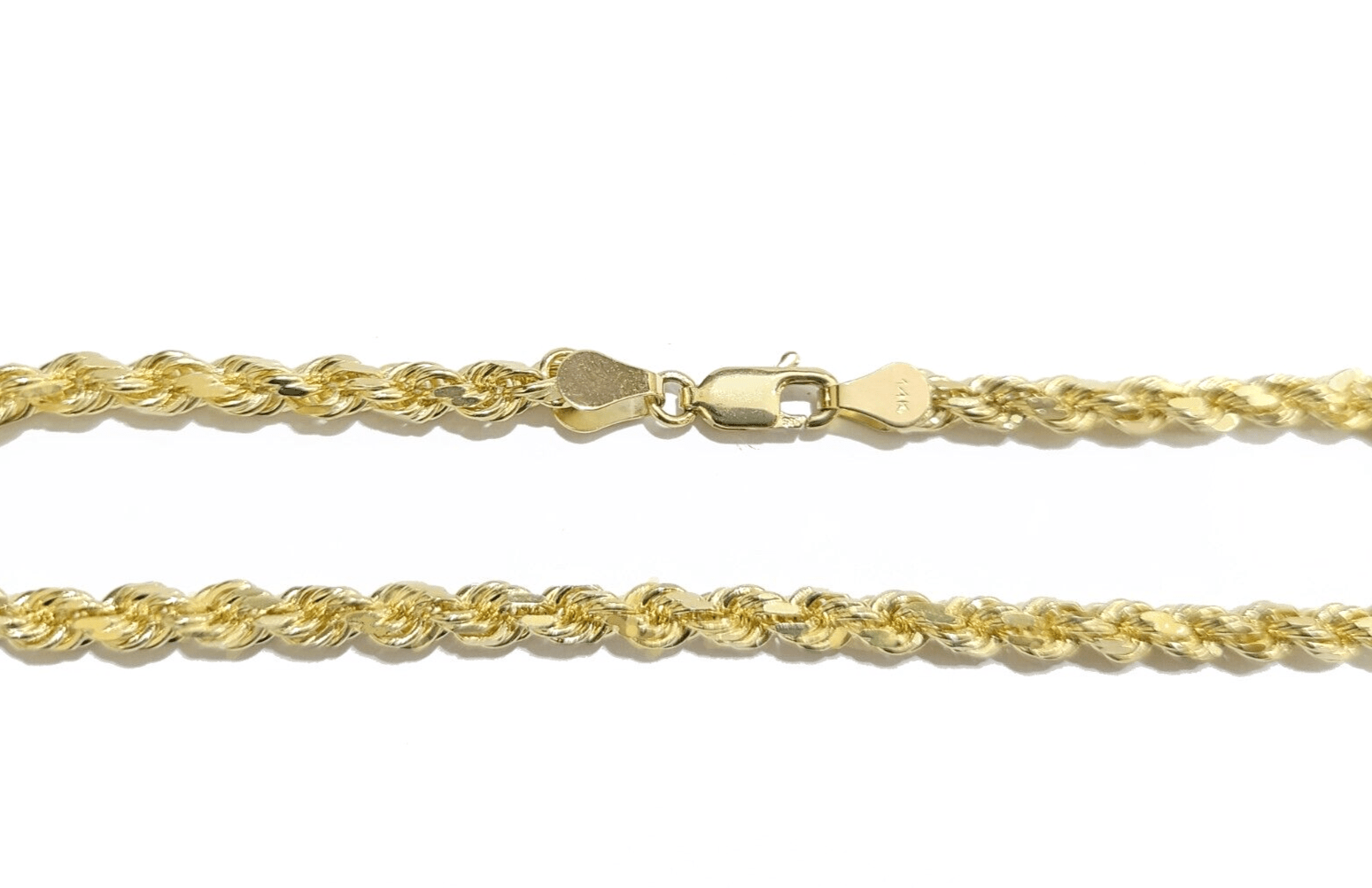 Real 14k Yellow Solid Gold 3mm Rope Bracelet 8.5'' inch 14kt Unisex - GoldenlinQ
