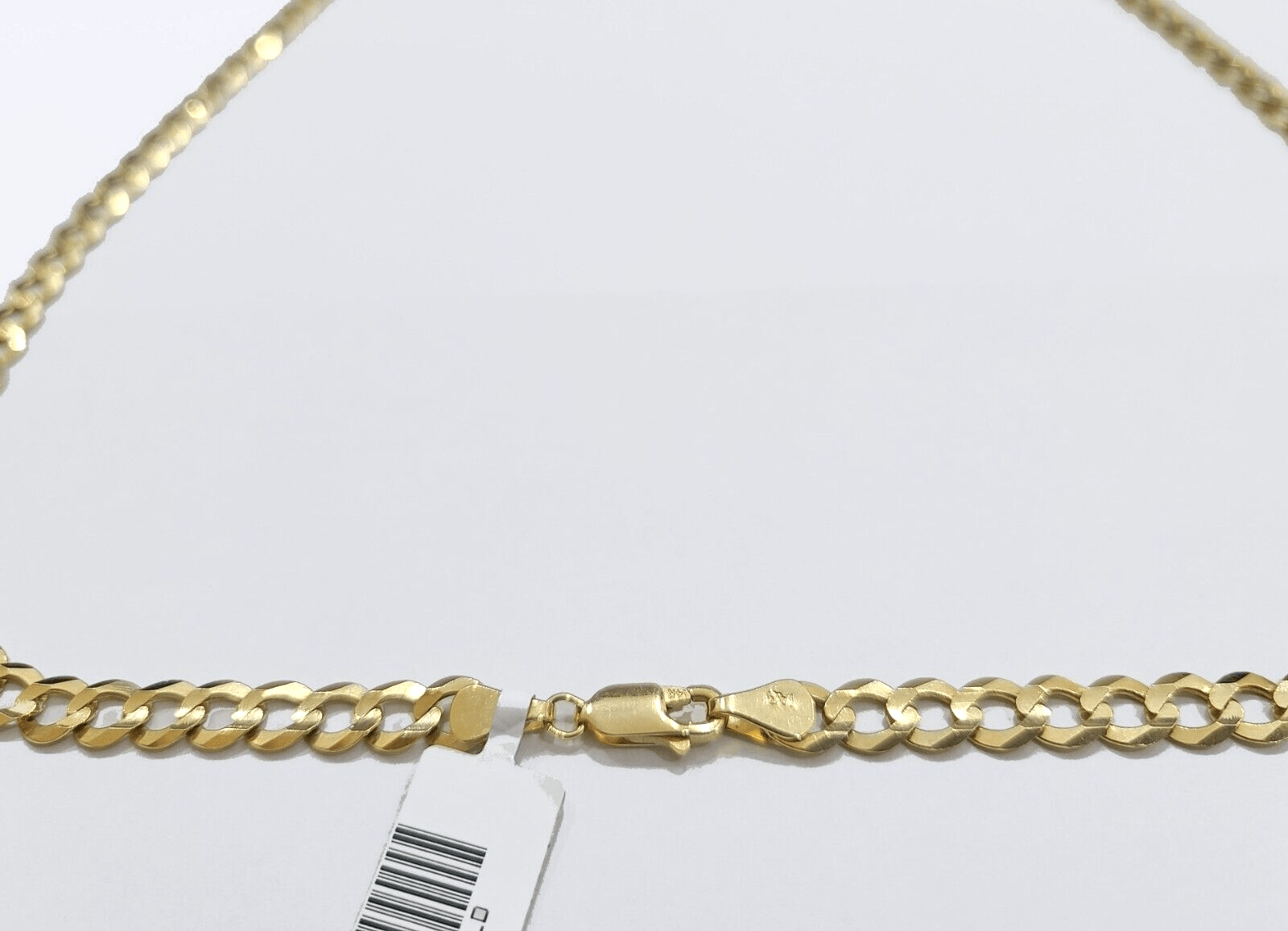 Real 14k Yellow Solid Gold Necklace Cuban Curb Link Chain 26'' inches 6mm Unisex - GoldenlinQ