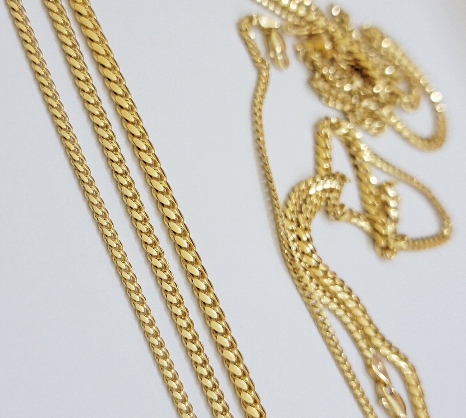 Real 18k Gold Chain Necklace Miami Cuban Link 2.5 - 4mm 18 - 26 Inch SOLID Men Women - GoldenlinQ