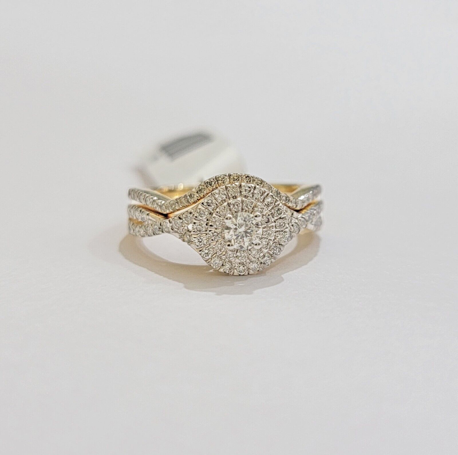 Real Diamond Ring band Set 14k Yellow Gold 0.75 Ct Natural Diamond Ladies - GoldenlinQ