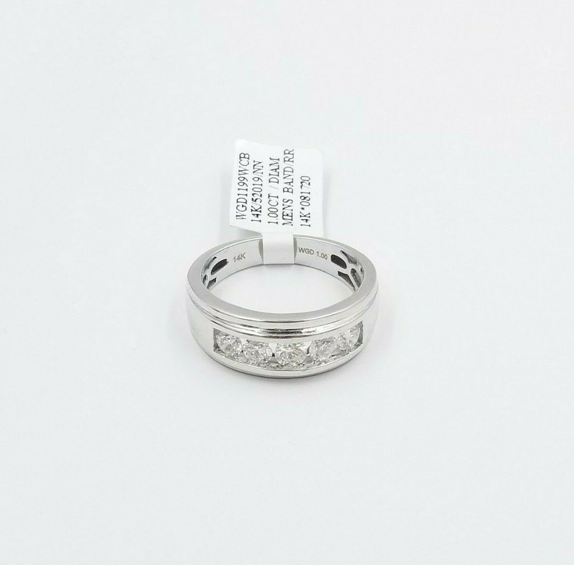 REAL solid 14k Gold Diamond Mens Band Engagement Wedding 1 CT Ring White Yellow - GoldenlinQ