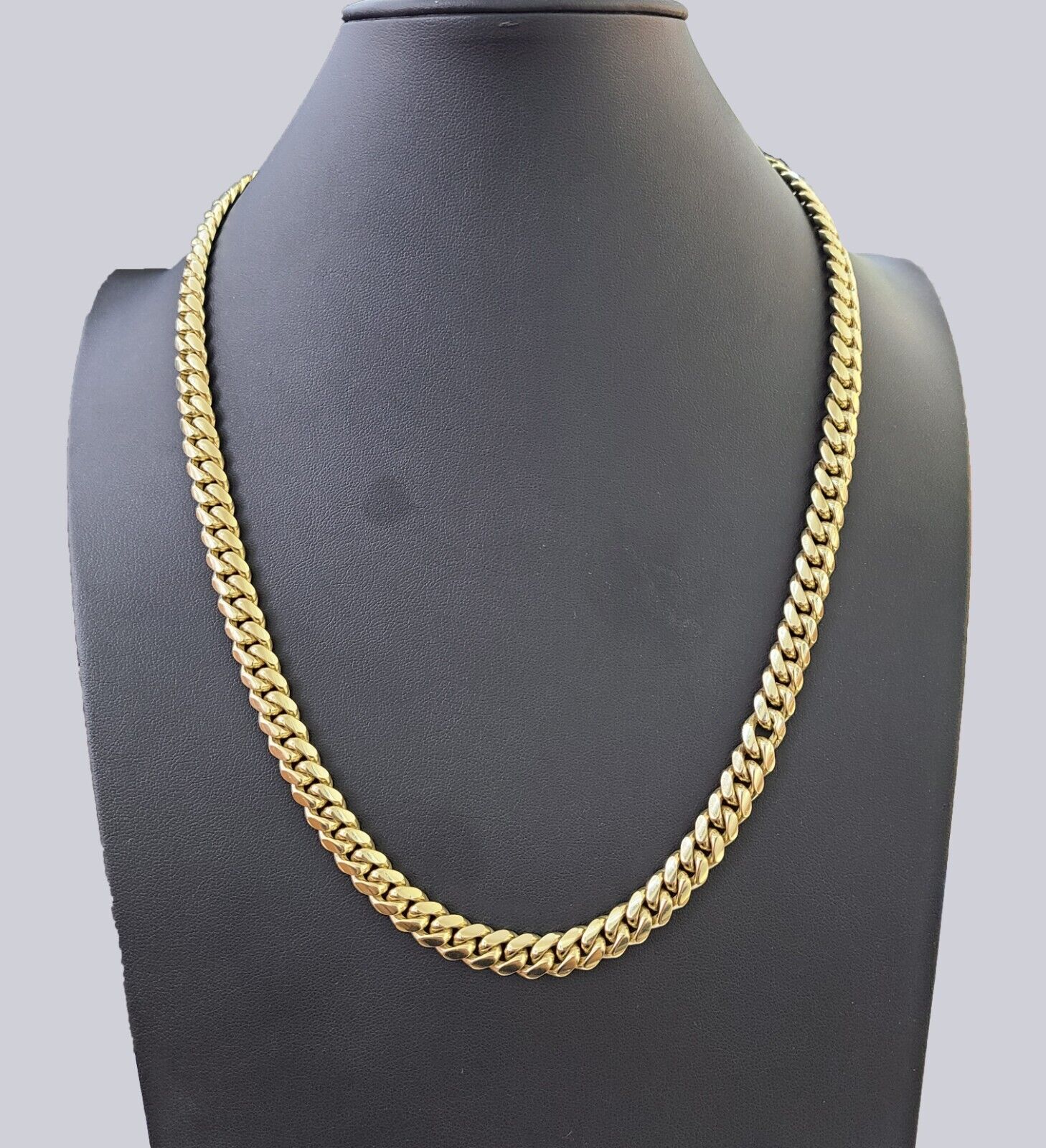 Real SOLID 14k Yellow Gold 9mm Miami Cuban Link Chain Necklace 20" 22" 24" 26" - GoldenlinQ