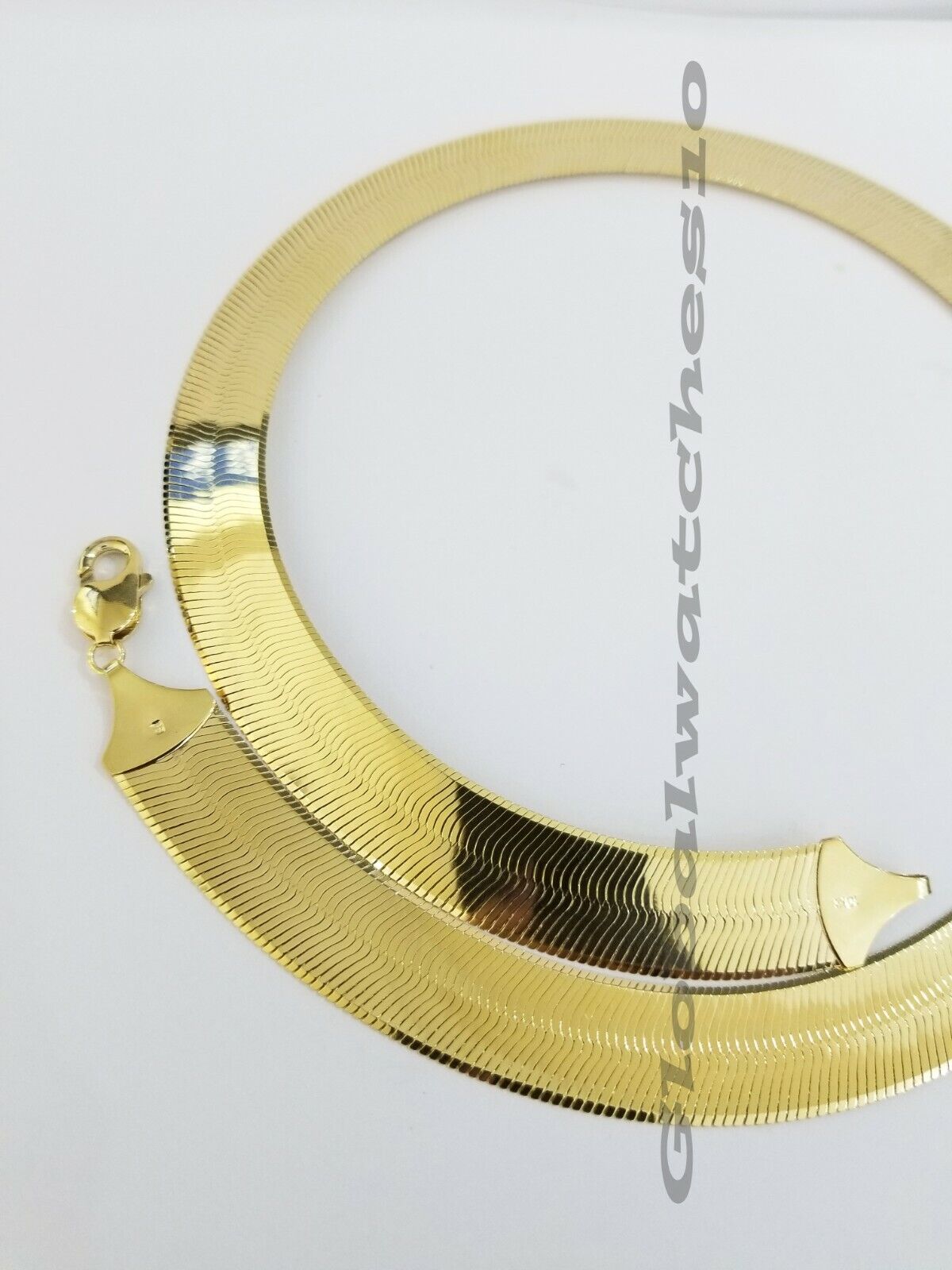Solid 10K Gold 5mm - 15mm Herringbone Necklace Bracelet 16 - 24" Chain Yellow Gold - GoldenlinQ