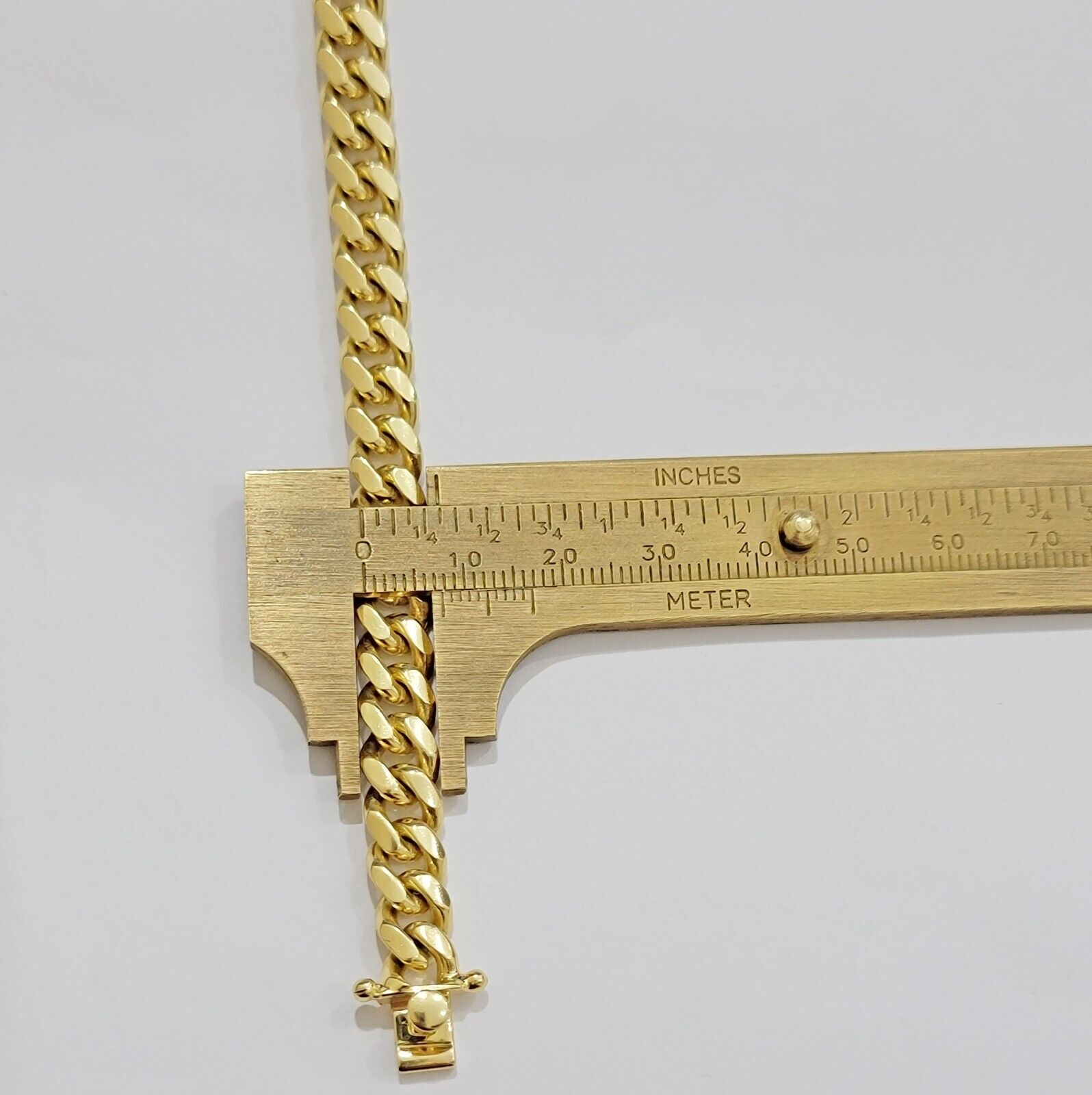 Solid 10k Gold Cuban Link Bracelet 8mm 8" Miami Cuben REAL 10kt Yellow Gold Mens - GoldenlinQ