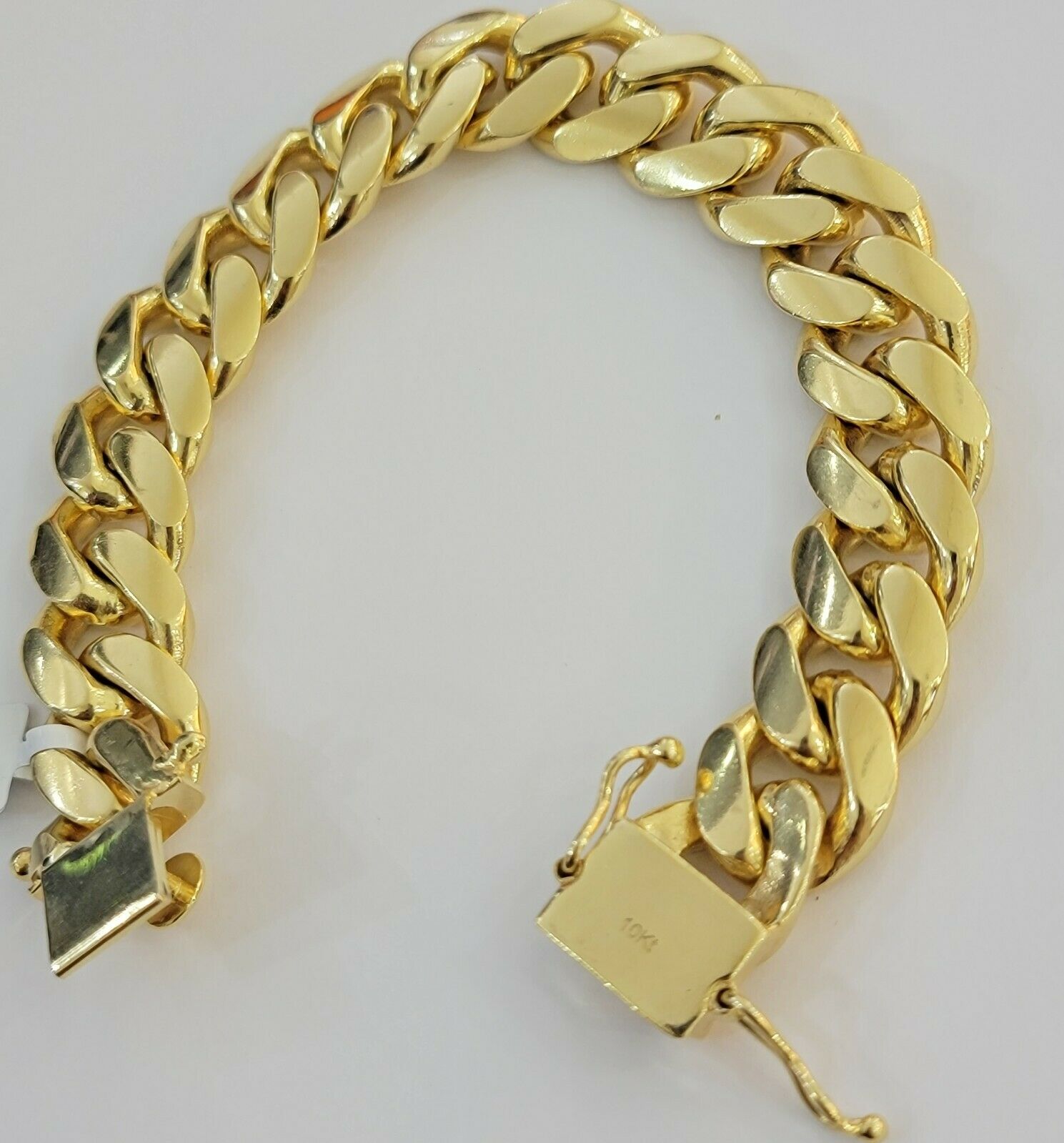 Solid 10k Gold Mens Bracelet Miami Cuban Link 8" 16mm10kt yellow gold THICK,REAL - GoldenlinQ