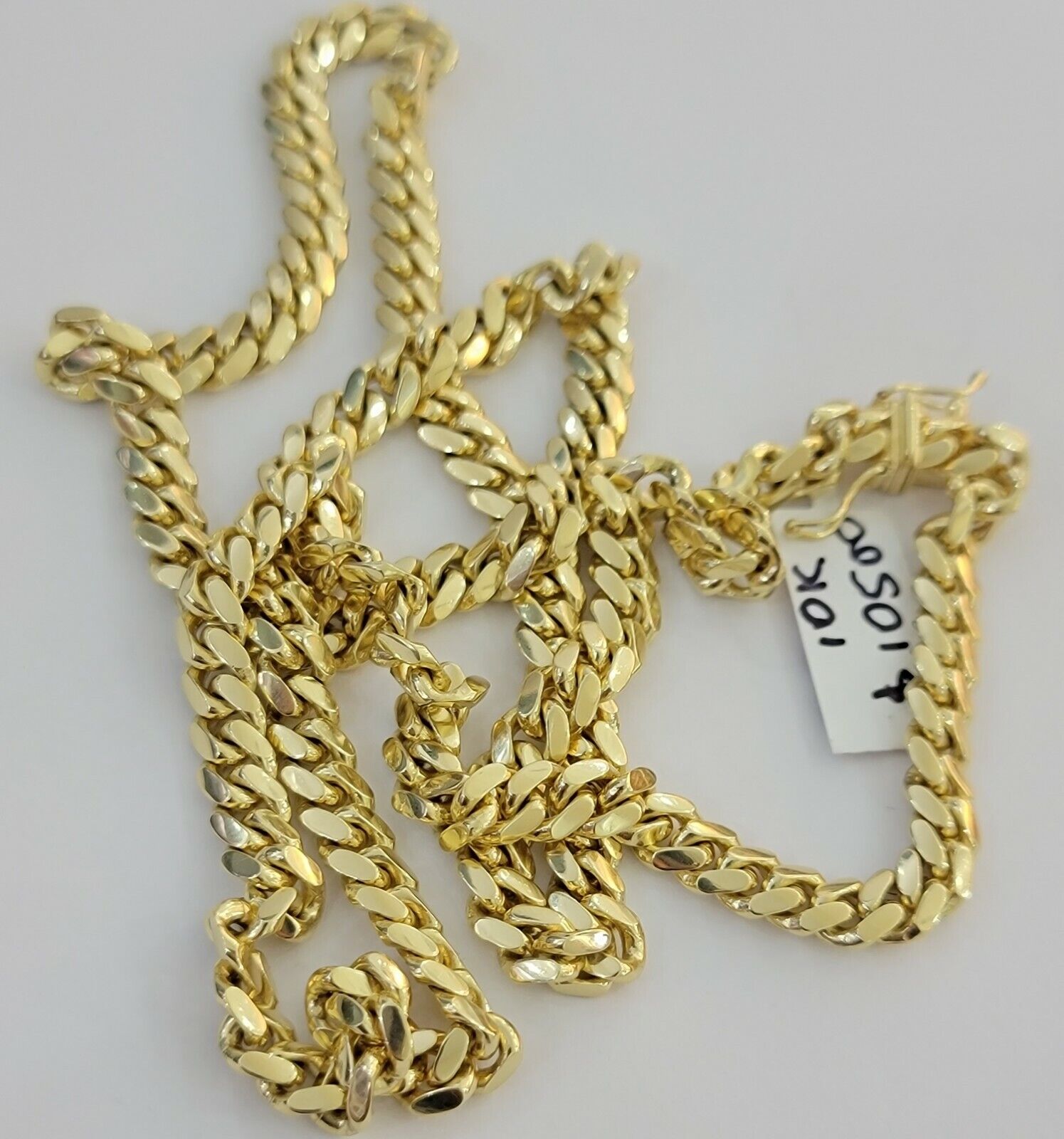 Solid 10k Gold Miami Cuban Link Chain Necklace 6mm 20" Men 10kt Yellow Gold SALE - GoldenlinQ
