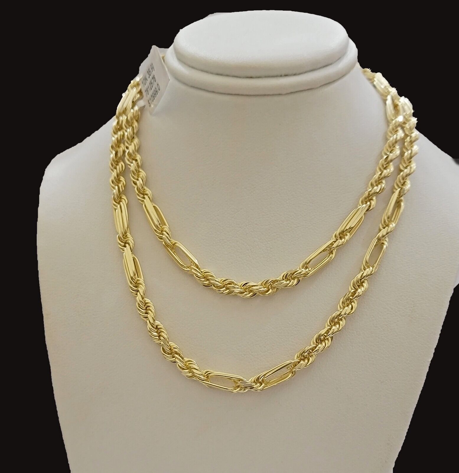 Solid 10k Gold Milano Rope Chain Necklace 20" 4.5mm Men's 10kt Yellow Gold, REAL - GoldenlinQ