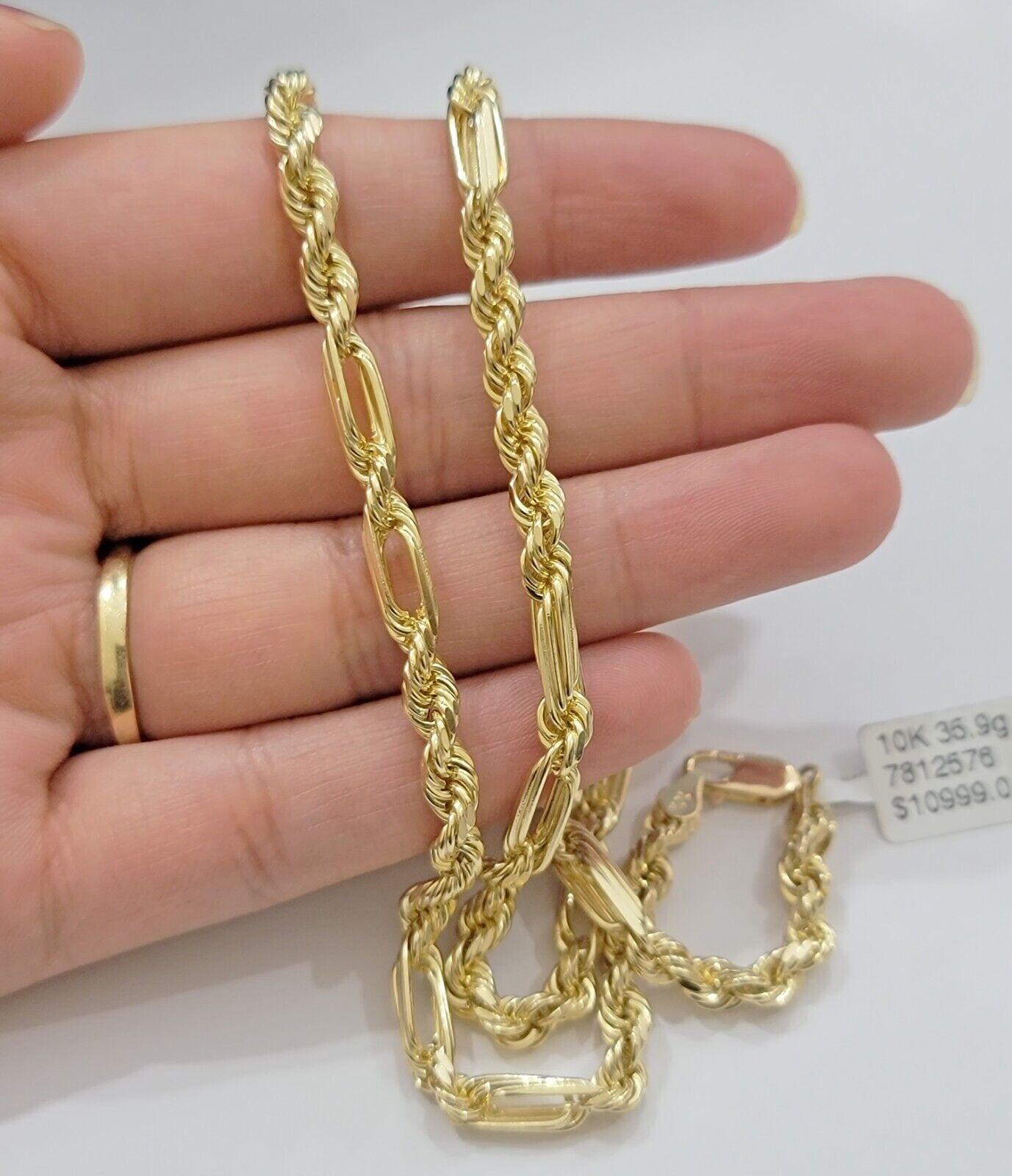 Solid 10k Gold Milano Rope Chain Necklace 22" 4.5mm Men's 10kt Yellow Gold, REAL - GoldenlinQ