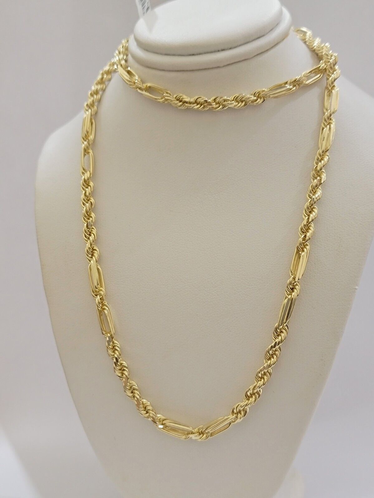 Solid 10k Gold Milano Rope Chain Necklace 22" 4.5mm Men's 10kt Yellow Gold, REAL - GoldenlinQ
