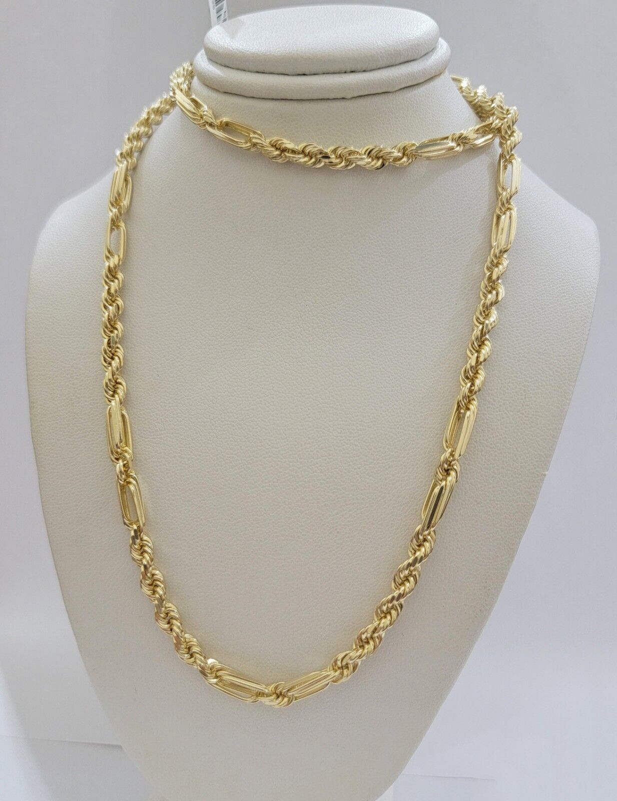 Solid 10k Gold Milano Rope Chain Necklace 28" 4.5mm Men's 10kt Yellow Gold, REAL - GoldenlinQ