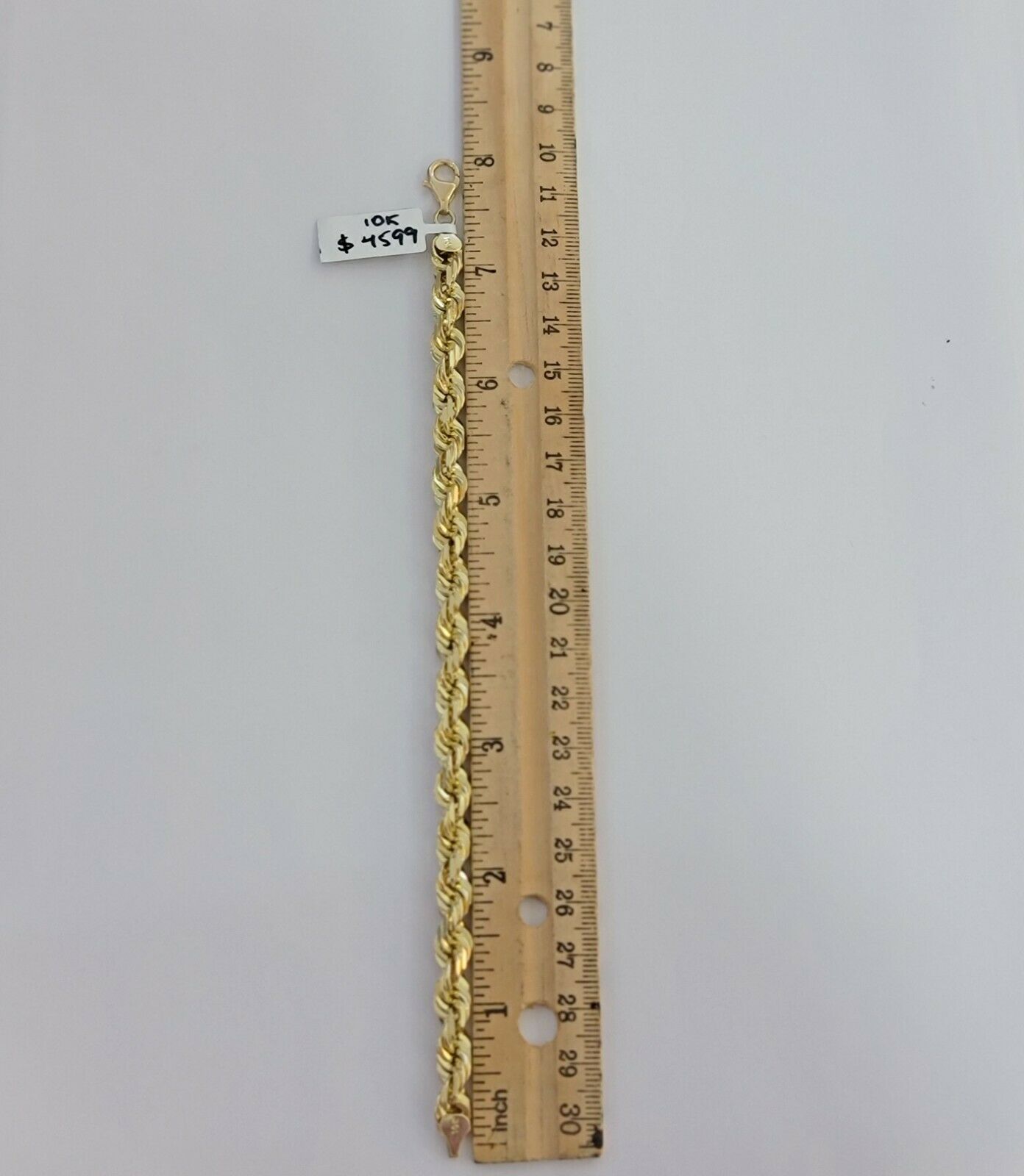 Solid 10k Real Gold Rope Bracelet 7mm 8" Inch 10kt Yellow Gold STRONG & HEAVY - GoldenlinQ