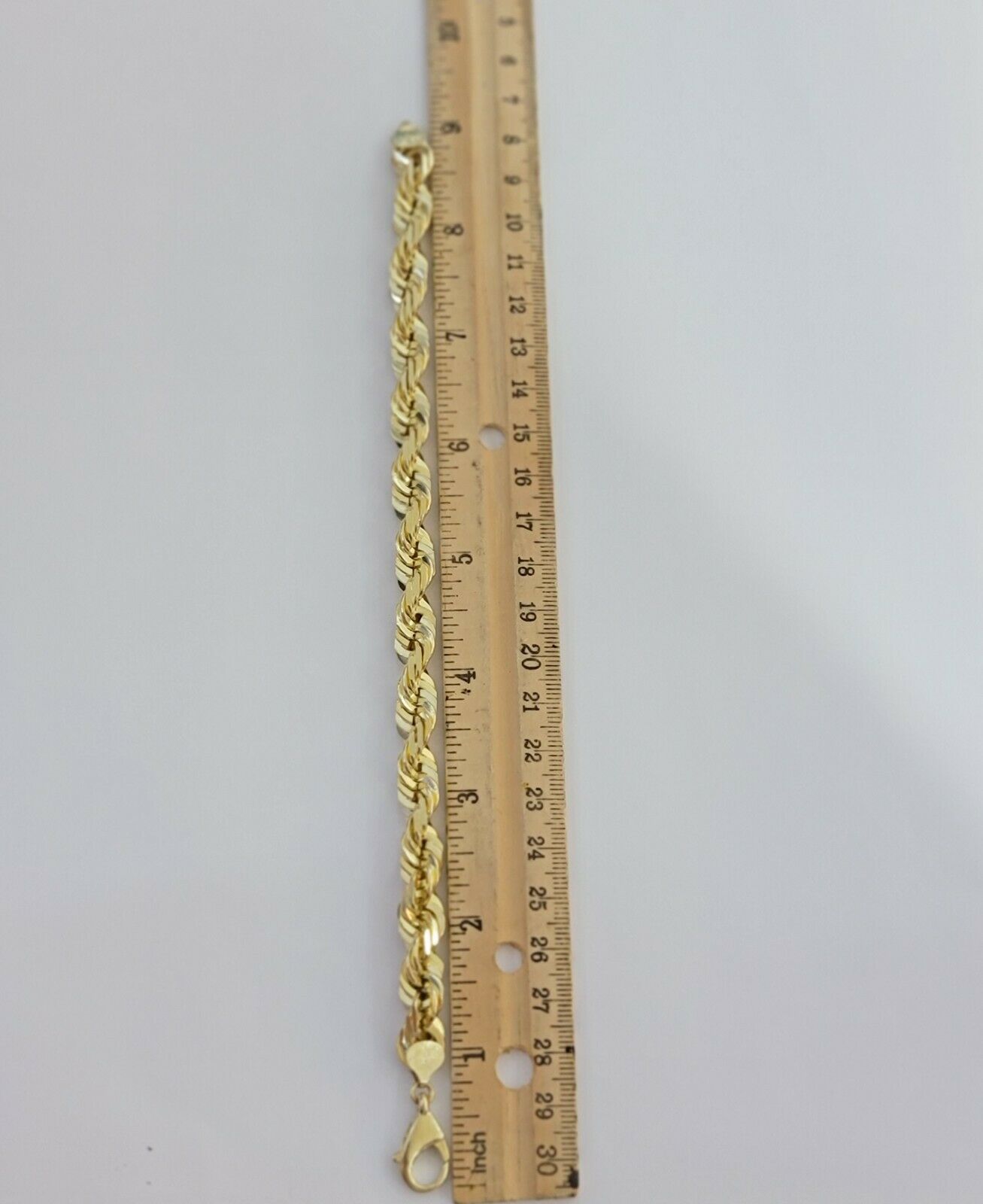 Solid 10k Real Gold Rope Bracelet Mens 10mm 8" Inch 10kt Yellow Gold THICK&HEAVY - GoldenlinQ