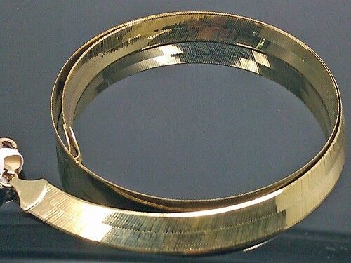 Solid 10k Yellow Gold 18" Inch 7mm Herringbone Necklace Chain Men Women Real 10k - GoldenlinQ