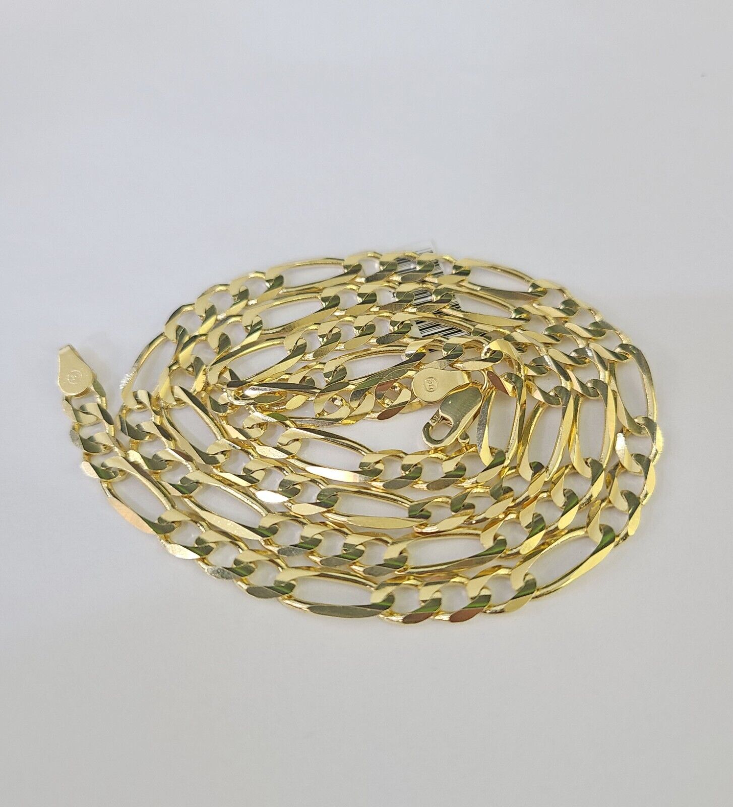 Solid 10k Yellow Gold Figaro Link Chain 5mm 24" Men Women REAL Genuine - GoldenlinQ