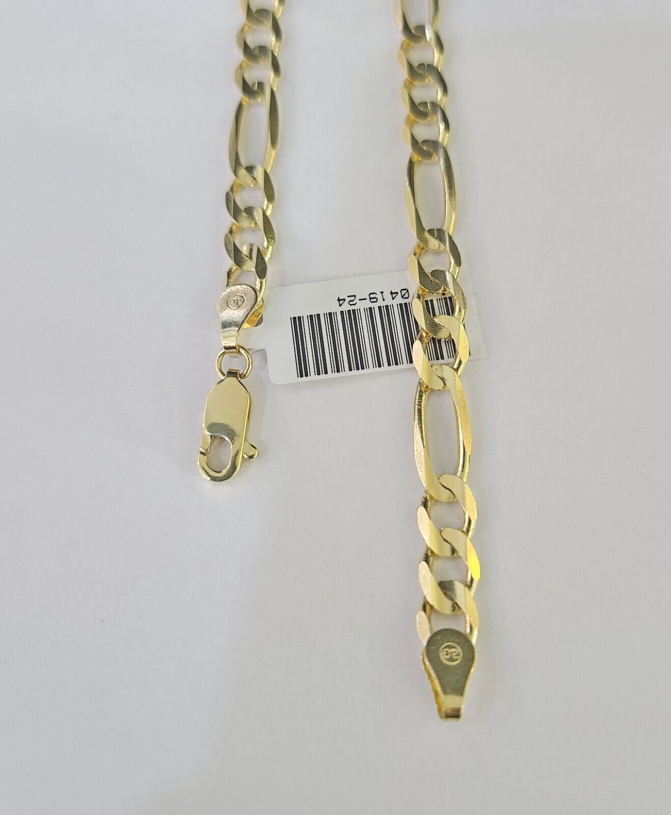 Solid 10k Yellow Gold Figaro Link Chain 5mm 24" Men Women REAL Genuine - GoldenlinQ