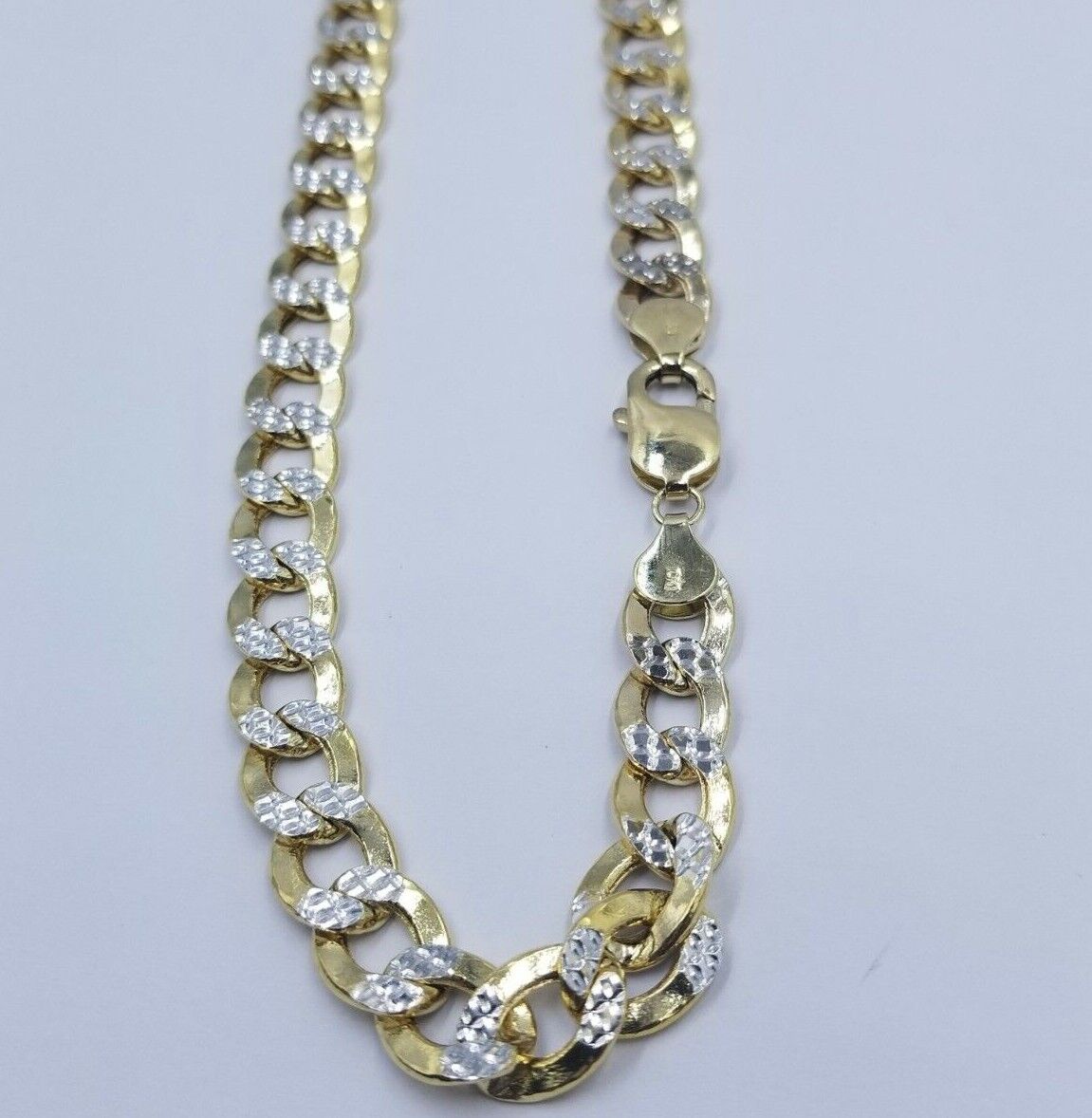 SOLID 10k Yellow Gold Necklace Cuban Curb Link Chain 20 - 28 Inch Men's 10KT - GoldenlinQ