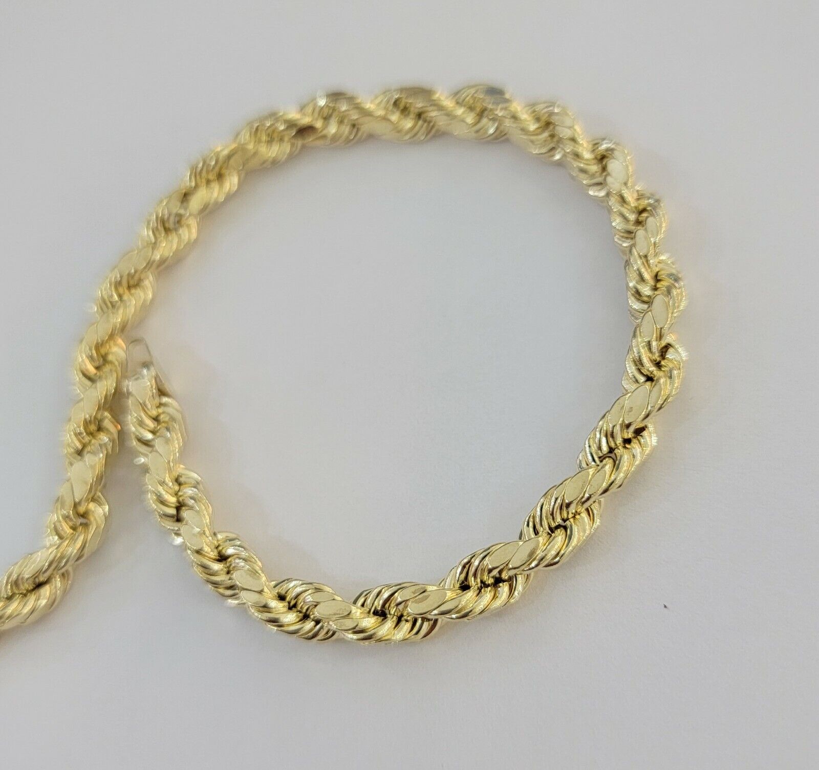 Solid 10k Yellow Gold Rope bracelet 7" 7.5" 8" 8.5" 9" Men Women 3mm - 9mm REAL - GoldenlinQ