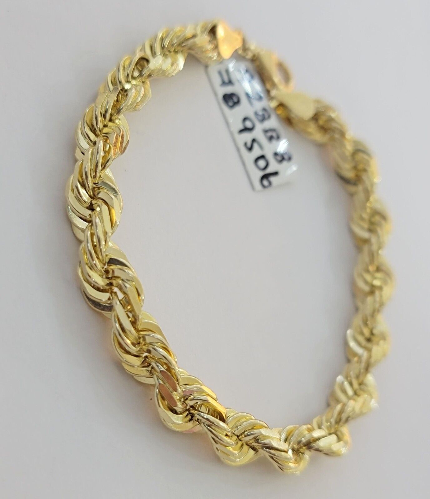 Solid 10k Yellow Gold Rope bracelet 7" 7.5" 8" 8.5" 9" Men Women 3mm - 9mm REAL - GoldenlinQ