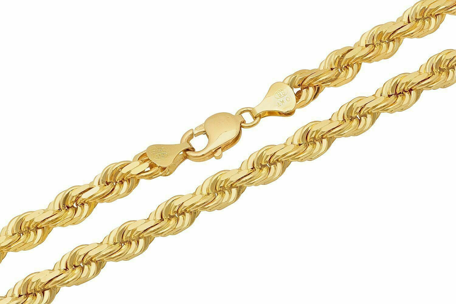 Solid 10k Yellow Gold Rope Chain 1mm - 10mm Diamond Cut Pendant Necklace16" - 30" - GoldenlinQ
