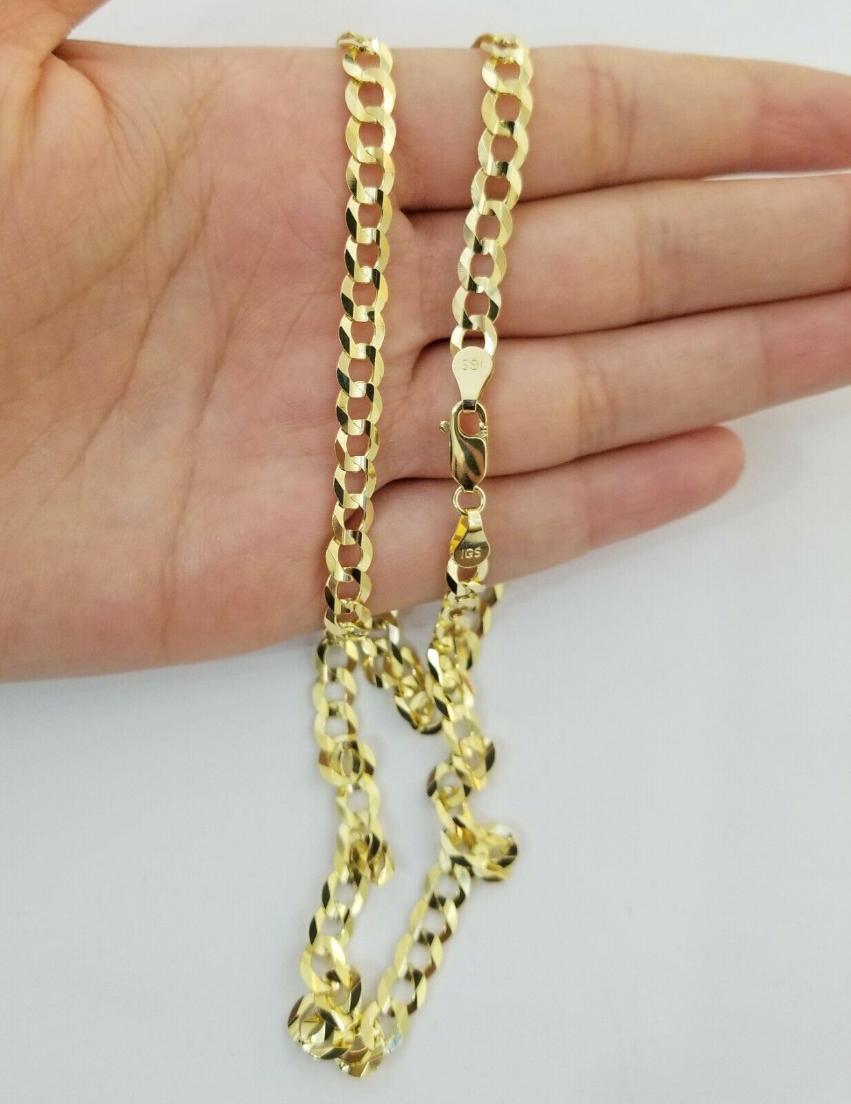 Solid 14k Gold Cuban Link Chain 6mm Necklace 20" 22" 24" 26" 28 REAL Yellow Gold - GoldenlinQ
