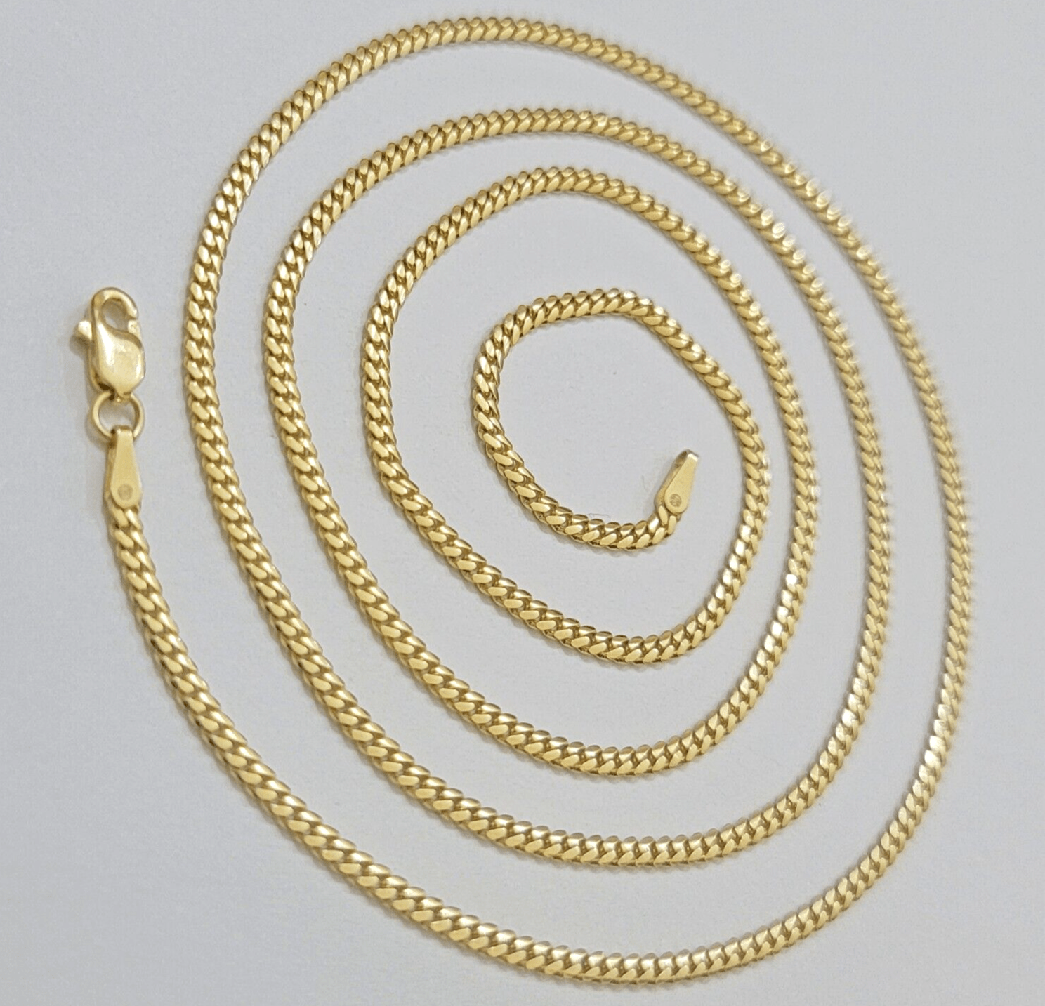 Solid 18k Gold Necklace Chain Miami Cuban Link 2.5mm 20 Inch Real 18kt Men Women - GoldenlinQ