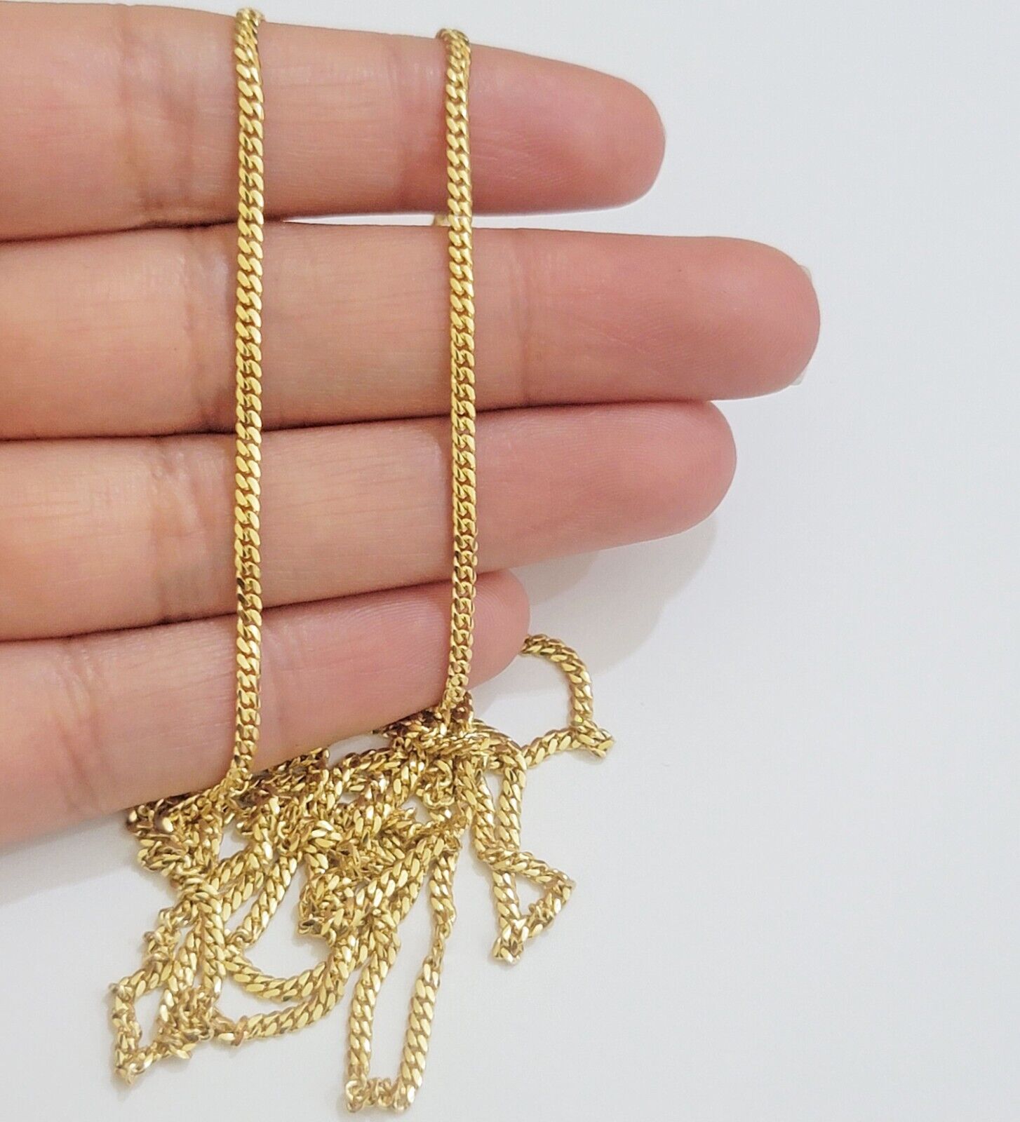 Solid 18k Gold Necklace Chain Miami Cuban Link 2.5mm 22 Inch Real 18kt Men Women - GoldenlinQ