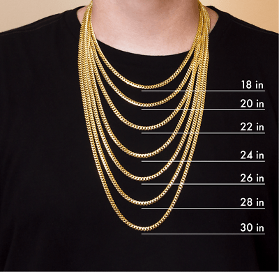 Solid Real 10k Gold Chain Miami Cuban Link 6mm Box Lock 22" Yellow Gold Necklace - GoldenlinQ