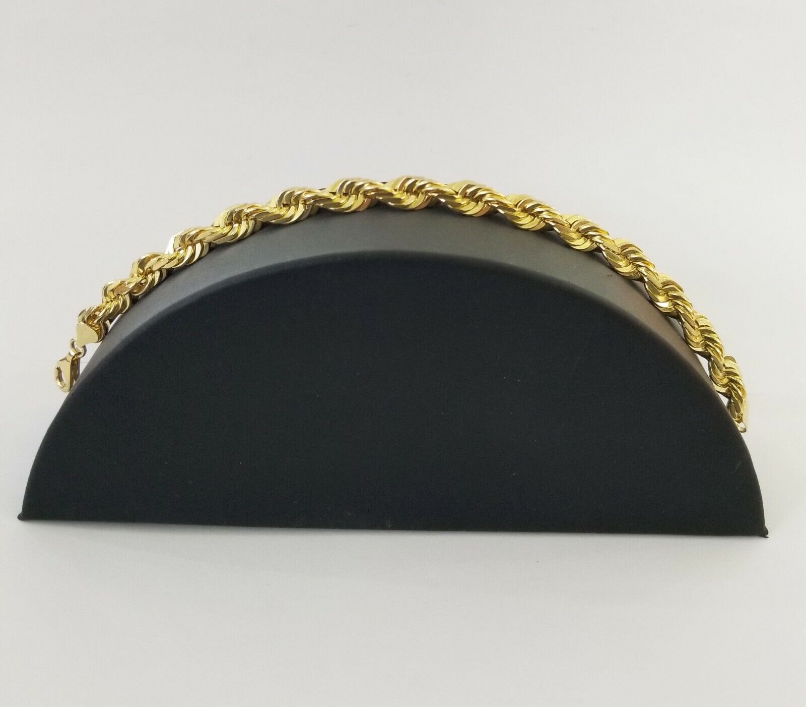 Solid Real 10K Yellow Gold Rope Bracelet 8" Inch 7mm 10kt Real gold men women - GoldenlinQ