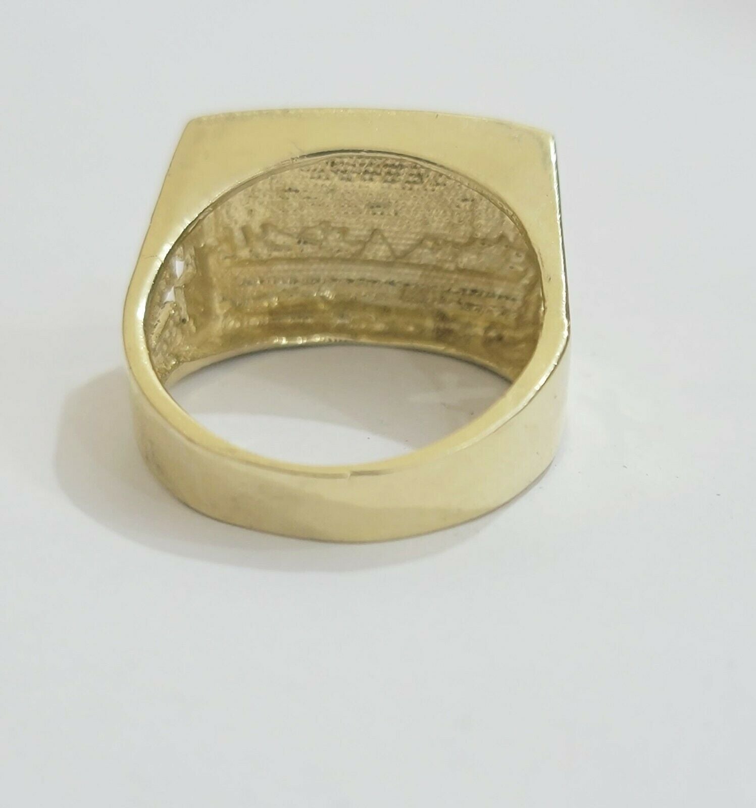 Solid Real Gold Men's Ring Last Supper 10k Yellow Gold Casual,Pinky, Square,10kt - GoldenlinQ