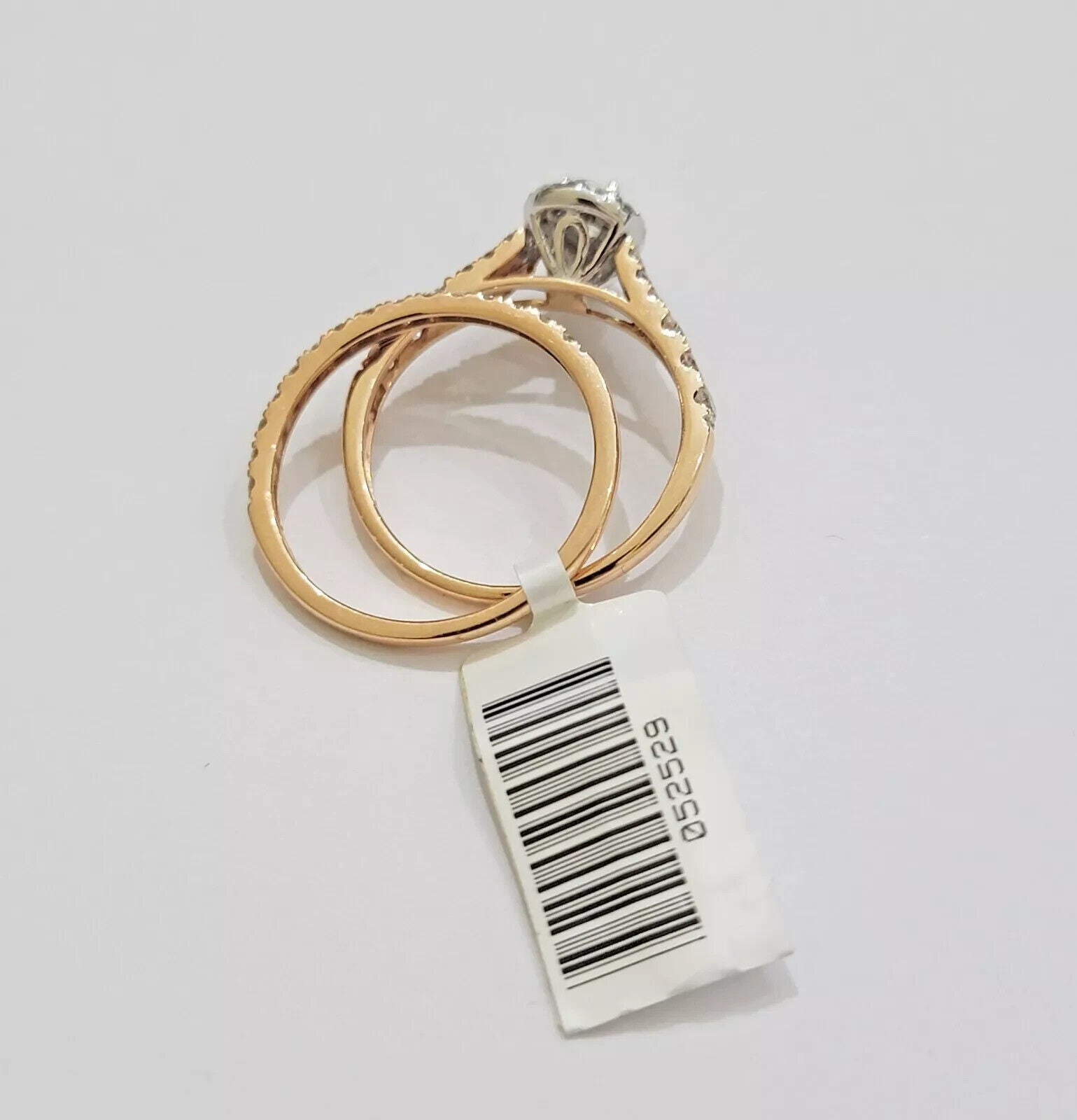 Tear Drop / Pear shape Ladies Diamond Ring GENUINE 1CT Diamond 14k Rose Gold SET - GoldenlinQ